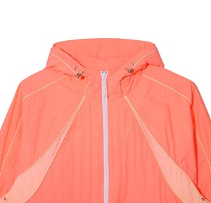 <b>Comfortable</b> Crinkle Nylon Windbreaker Jacket Best Price Plain Dyed Custom Logo Front Zipper Men's Windbreaker Jacket - Product Image 4