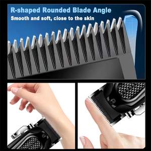 Tondeuse à cheveux sans fil étanche IPX7 pour hommes, lame en acier inoxydable, kit de toilettage pour barbe avec écran LCD - Product Image 3