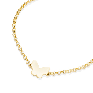 Bracelet à breloques papillon plaqué or 18 carats turc fait à la main en gros bijoux en argent sterling 925 - Product Image 3