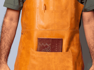 Delantal DE SEGURIDAD Durable de primera calidad de cuero de vaca de soldadura de cuero dividido Delantales de soldador de trabajo de seguridad industrial para Protección corporal - Product Image 4
