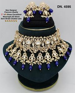 Conjunto de Joyería Tradicional India Kundan Chapada en Oro para Mujer, Collar de Cobre, Material de Aleación, Accesorios para Mujeres y Niñas - Product Image 2