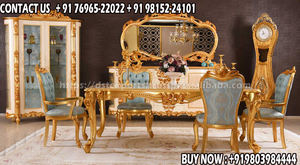 Impresionantes muebles de comedor tallados a mano Muebles de comedor de estilo italiano - Product Image 6