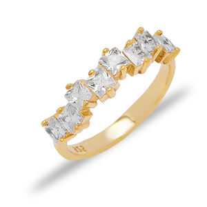 Anillo de circonita brillante hecho a mano, joyería de plata de ley 925 - Product Image 3