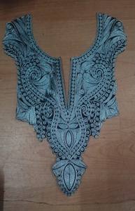 Motifs de cou brodés de luxe pour robes et hauts Décolletés brodés personnalisables pour les fabricants de vêtements qualité 100% - Product Image 2