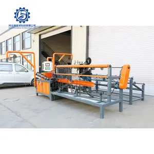 Galvanized double wire chain link fence mesh weaving machine