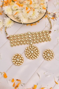 Royal Heritage <b>Inspired</b> Premium Quality Kundan Necklace Set Hand Embellished <b>Jewelry</b> with Intricate Detailing and Elegant Design - Product Image 4