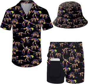 Camisa Hawaiana de Manga Corta Informal para Hombre, Venta al por Mayor 2024, Secado Rápido, con Botones, Estampado Floral, Ropa de Playa, Talla Grande, Transpirable - Product Image 1