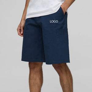 Pantalones Cortos de Algodón 100% de Alta Calidad para Uso Diario 2026, Corte Holgado para Hombre, Transpirables y Ajustables con Bolsillos Laterales, Mezcla de Algodón - Product Image 1