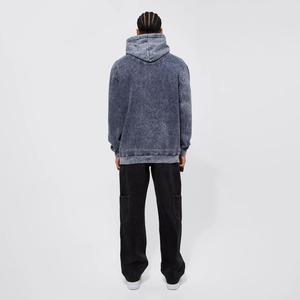 Sudadera con capucha de invierno de gran tamaño de algodón 420 GSM Heavyweight 100% personalizada para hombre estilo de sudadera vintage lavado con ácido desgastado - Product Image 4