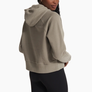 Sudaderas con capucha de mezcla de algodón suave para mujer de alta calidad, ropa de calle informal transpirable antiarrugas para otoño, técnica lavada con hombros caídos - Product Image 5