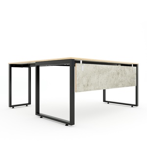 Contemporary Executive L-Shaped Plywood <b>Desk</b> with Luxury Design Melamine <b>Wood</b> Office <b>Desks</b> & Manager <b>Desk</b> - Product Image 6