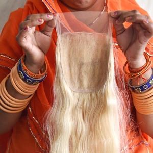 วิกผมคนแท้613ตรง5*5ลูกไม้วิกผมคนอินเดียไม่ผ่านกระบวนการธรรมชาติปิดผมตรง - Product Image 6