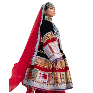 Afghan Kuchi Wedding Dresses <b>Women</b> New Designs Heavy Lace Embroidery Natural Velvet Eco-Friendly Plus Size Long <b>Sleeves</b> - Product Image 2