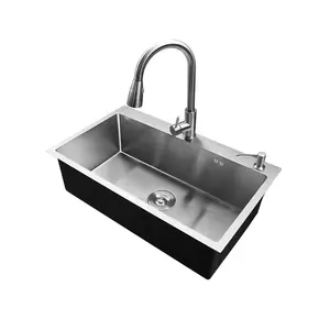 201Stainless Steel Household Sink Double Sink Kitchen Sink Washbasin Single Slot