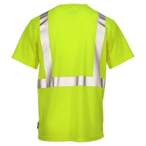 Chemises réfléchissantes Réflecteur Travail Sécurité réfléchissante Travail haute visibilité T-shirts pour hommes T-shirts à manches courtes haute visibilité - Product Image 6