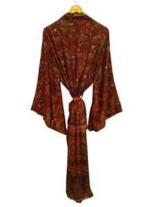 Camisa de Playa, Kimono de Seda para Mujer, Multicolor, Suave, Ropa de Casa, Blusa de Seda Multicolor, Kimono Corto Tipo Túnica - Product Image 3