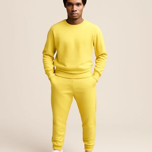 Ensemble sweat à capuche et pantalon de survêtement patchwork vintage vieilli lavés à l'acide personnalisés Survêtement streetwear pour hommes avec motif solide - Product Image 6