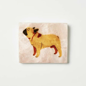 Un brillo sutil a la obra de arte pastel Trae un toque de elegancia de amante de los animales a tus paredes Azulejos de pared de concha de Capiz - Product Image 3