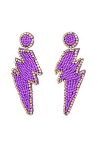 Festival Style <b>Thread</b> Embroidery <b>Beaded</b> Earrings - Product Image 2