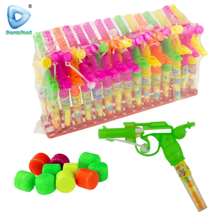 Wholesale small order order quantity toy candy gun toy with candy in bulk