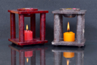 Diffuseur d'huiles essentielles en pierre de savon écologique avec bol en verre et tamis, brûleur d'aromathérapie électrique à brancher