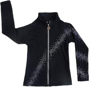 Chaqueta deportiva de manga con cremallera, chaquetas de chándal para mujer, chaqueta transpirable para correr, ropa deportiva con cremallera, camisetas de entrenamiento ajustadas - Product Image 1