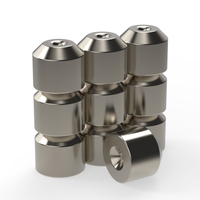 Magnet Neodymium Permanen N30 N33 N35 N52 Bentuk Bulat Silinder Kuat Kait Magnetik Kustom