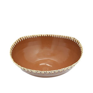 Bol de service rond en bois de mangue brun polonais taille standard bol à salade et bol à fruits de conception classique pour les articles d'hôtel - Product Image 3