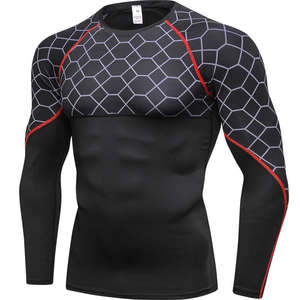 Haute qualité hommes Jiu Jitsu Fitness à manches longues Rashguard respirant BJJ Compression chemise avec Logo personnalisé impression en gros MMA - Product Image 5