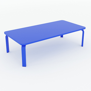 Mesa Preescolar Rectangular de Diseño Minimalista KGD017, 100x50x28cm, Hecha de Madera de Caucho, Varios Colores, para Sentarse en el Suelo al Aire Libre - Product Image 4