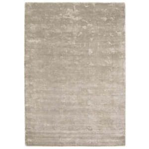 Luxury Handmade Viscose <b>Rug</b> for Living Room Bedroom <b>Hallway</b>-Abstract Striped Rectangle Grey - Product Image 1