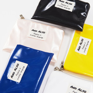 [Y también] Cartera de cuero esmaltado para tarjetas, peso ligero, diseño compacto, uso diario ligero, tarjetero, tarjetero - Product Image 1