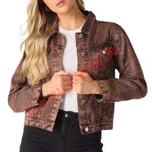 Veste en jean décontractée pour femme de tous les jours fabriquée avec un tissu en denim de haute qualité, parfaite pour les activités de plein air au printemps et en automne - Product Image 1