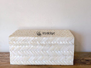 Caja decorativa con incrustaciones de fregona de lujo elegante organizador de regalo de joyería hecho a mano para decoración del hogar Tradebyd - Product Image 5
