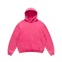 Sweat à capuche personnalisé respirant 100 % coton écologique coupe-vent 300g doublé séchage rapide anti-boulochage délavé à l'acide pour homme