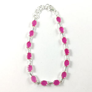 <b>Ruby</b> Fashion Charm <b>Bracelets</b> 8.2 Grams Elegant and Dazzling Accessory - Product Image 1
