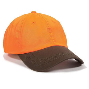 Waxed Canvas Orange Brown Baseball Cap Adjustable Trucker <b>Hat</b> - Product Image 1