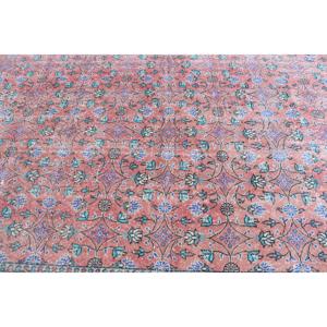 6.8x10.3 ft Rug, Vintage Turkish Oversize Rug, <b>Red</b> <b>Wool</b> Rug - Product Image 4