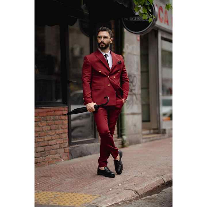 NEW SEASON ITALIAN CUT SLIMFIT CLARET RED SUIT SD4820
