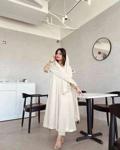 Belle nouvelle tenue de soirée Look Anarkali robe Dupatta & bas ensemble lourd Faux Georgette avec broderie 5 mm séquence travail avec - Product Image 1