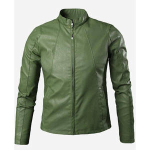 Veste en cuir de motard zippée de couleur noire unie veste en cuir PU pour femmes d'entraînement sportif vierge de haute qualité personnalisée OEM - Product Image 6