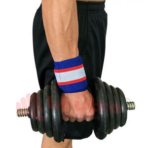Bandes de poignet pour la musculation, design de logo personnalisé, été, 100% coton, respirantes, entraînement en salle de sport, réglables, douces, BHUTTA ENTERPRISES - Product Image 6