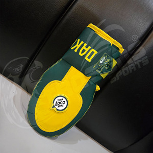 Équipement de protection de baseball personnalisé Trqsons vert et jaune pour frappeur avec emballage en maille et cuir PU - Product Image 3