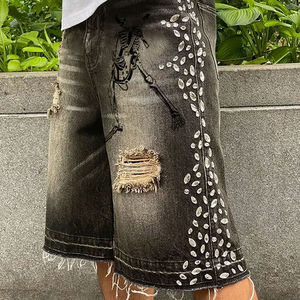 Jeans de Mezclilla Holgados con Lavado Ácido y Pedrería, Estilo Urbano, Hechos en Pakistán, Calidad Superior, Tendencia HSI 2026 - Product Image 4