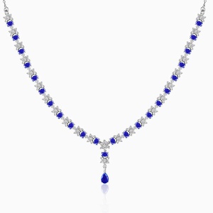 Collier Bohème Tendance Glamour Argenté, Motif Géométrique, Alliage Plaqué Or Rhodié, Pierre Principale en Quartz, Cadeau - Product Image 1