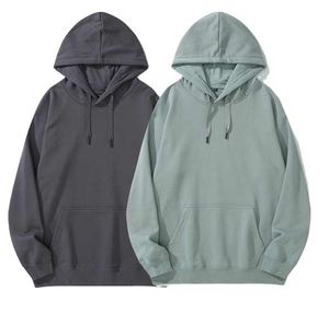 Sudadera CON CAPUCHA DE Color sólido pesado para hombre, 450g, 100% algodón, temporada de invierno, talla grande, ajuste holgado, diseño amigable para parejas - Product Image 6