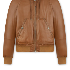 Veste à capuche doublée plumes pour hommes High Street Moto Biker Smart Casual Fashion Jacket Canvas Tissu Jacket Coat - Product Image 6