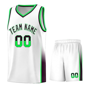 Vente en gros de vêtements de basket-ball à col en V pour hommes, uniformes de sport, vêtements de sport en polyester Bsci personnalisés, kit de basket-ball - Product Image 1