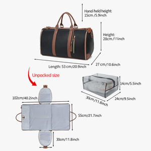 Hot Selling Foldable Suit Travel <strong>Bag</strong> Multifunctional <strong>Storage</strong> <strong>Bag</strong> Large Capacity PU Hand Luggage <strong>Bag</strong> - Product Image 6