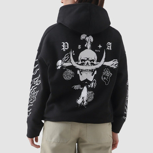 Streetwear personnalisé 100% sweat à capuche en coton haute qualité barbe blanche-une pièce sweat à capuche unisexe pull à capuche court surdimensionné unisexe - Product Image 5